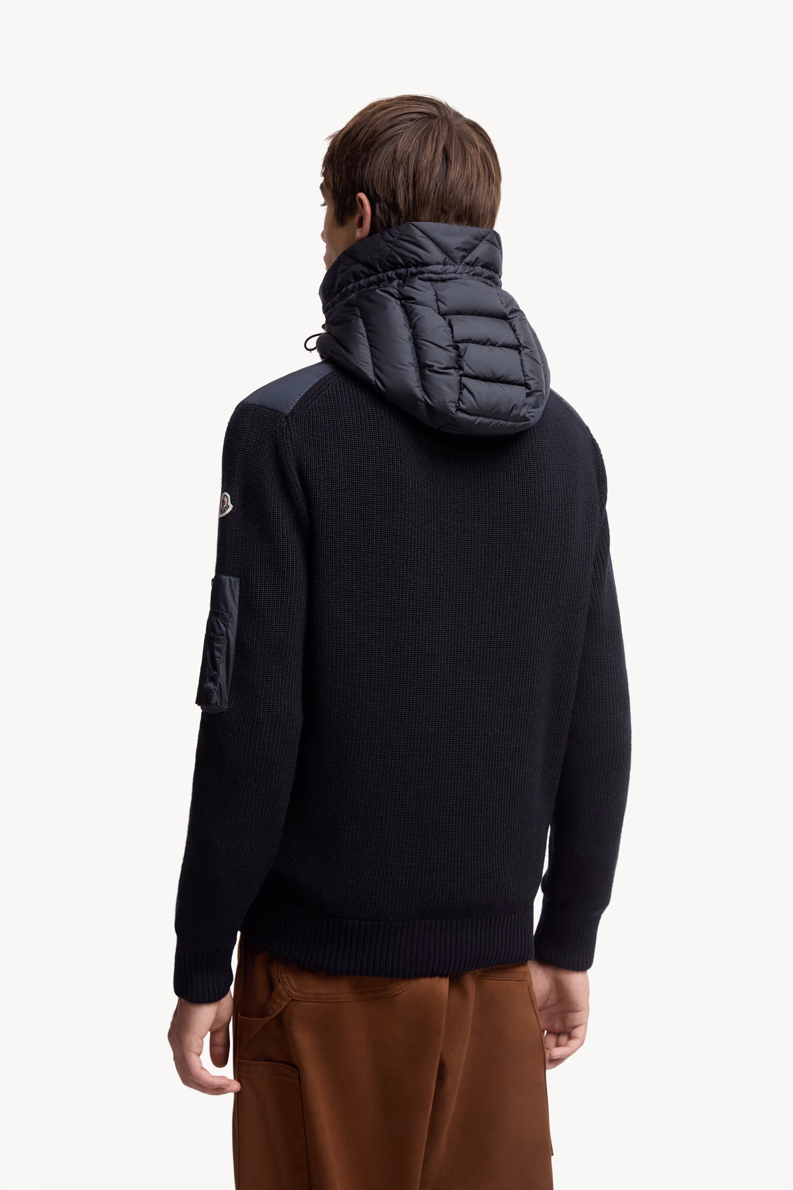 Cardigan zippé matelassé Hommes Bleu marine Moncler 5